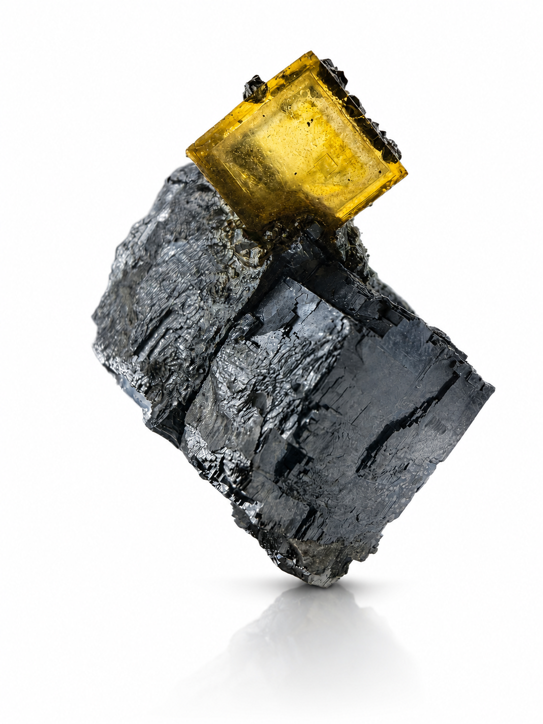 Fluorite on Galena
