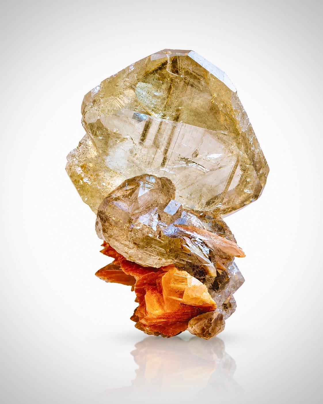 Cerussite on Baryte