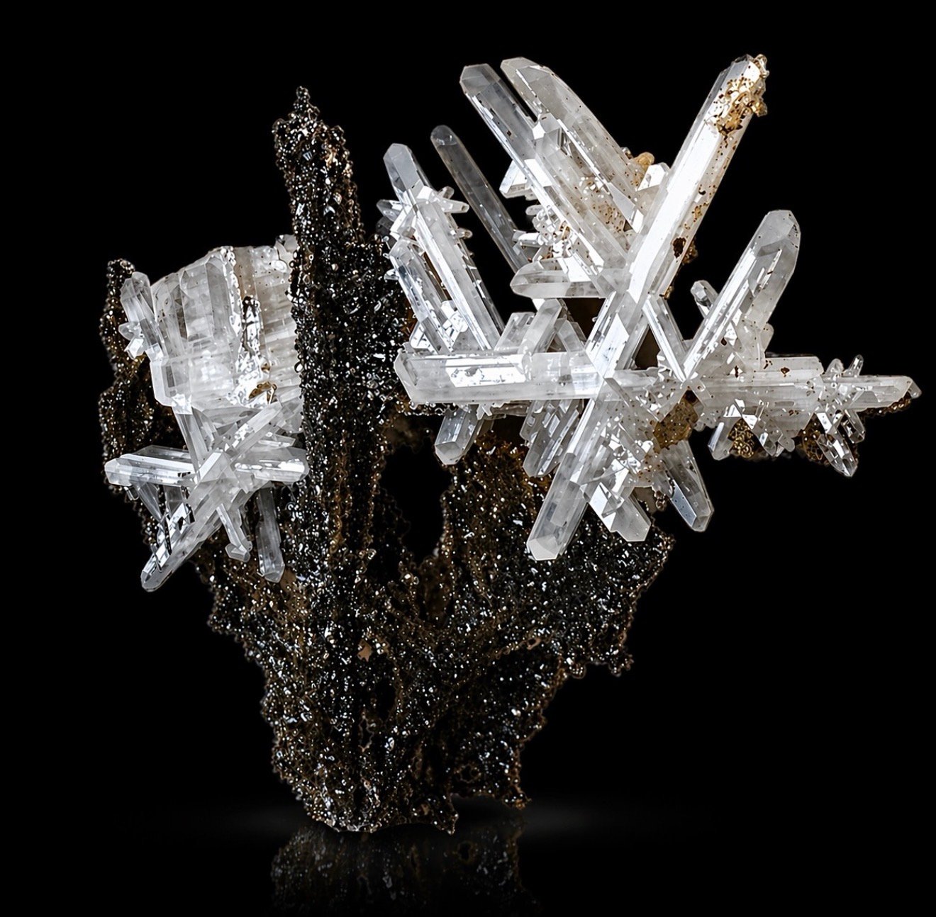 Cerussite on Goethite